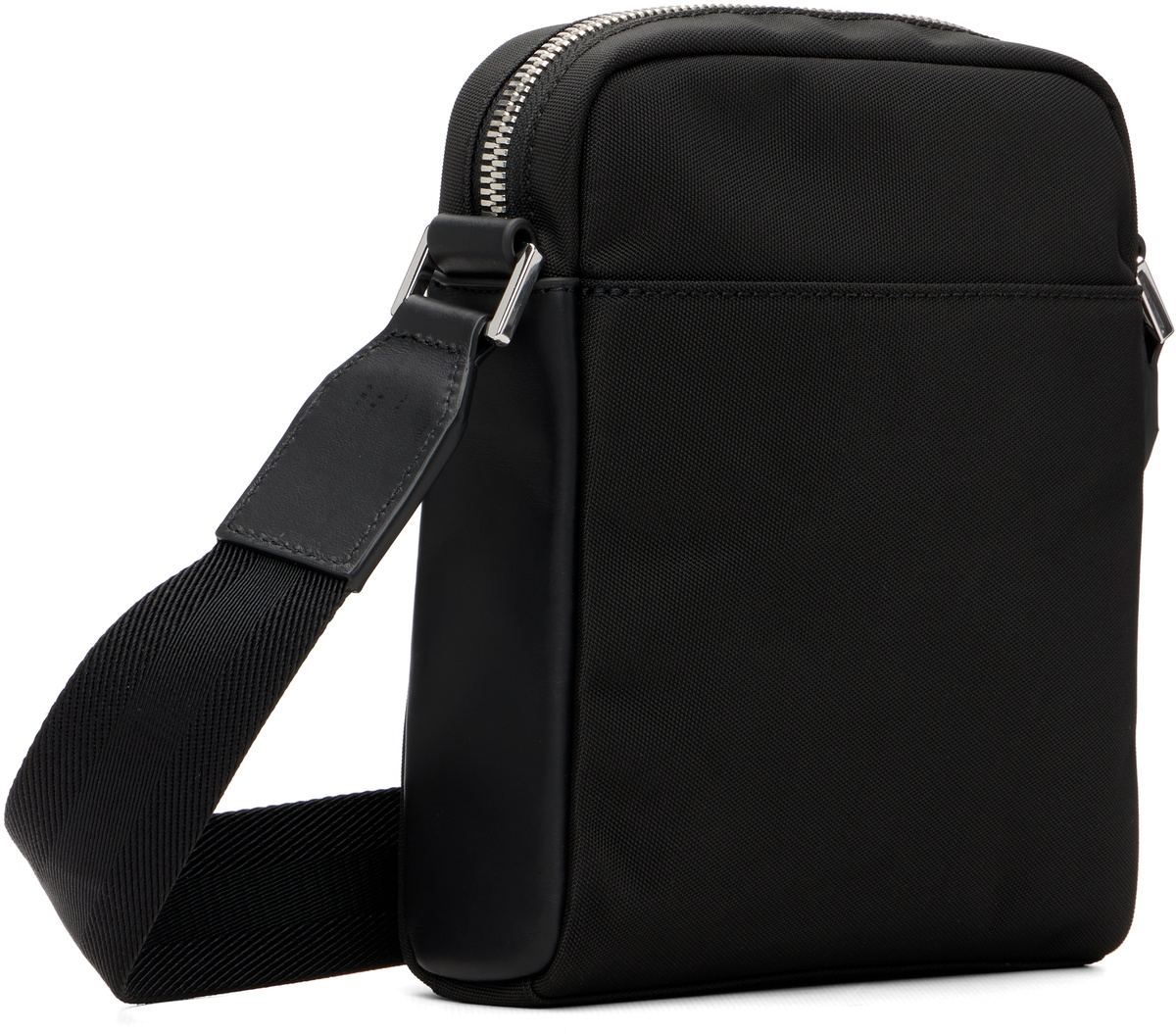 BOSS Black Leather-Trimmed Reporter Bag