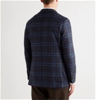 Rubinacci - Prince of Wales Checked Virgin Wool, Silk and Cashmere-Blend Blazer - Blue