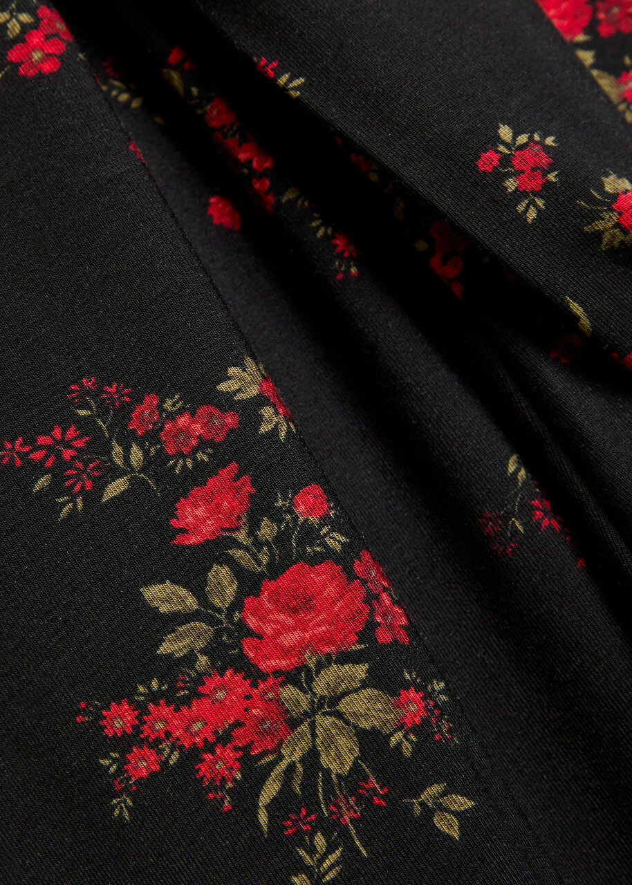 Reformation Tommie Floral Stretch-jersey Maxi Dress Black