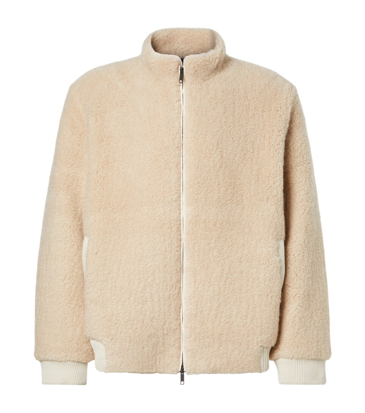 Photo: God's True Cashmere T-Bird cashmere jacket with emerald