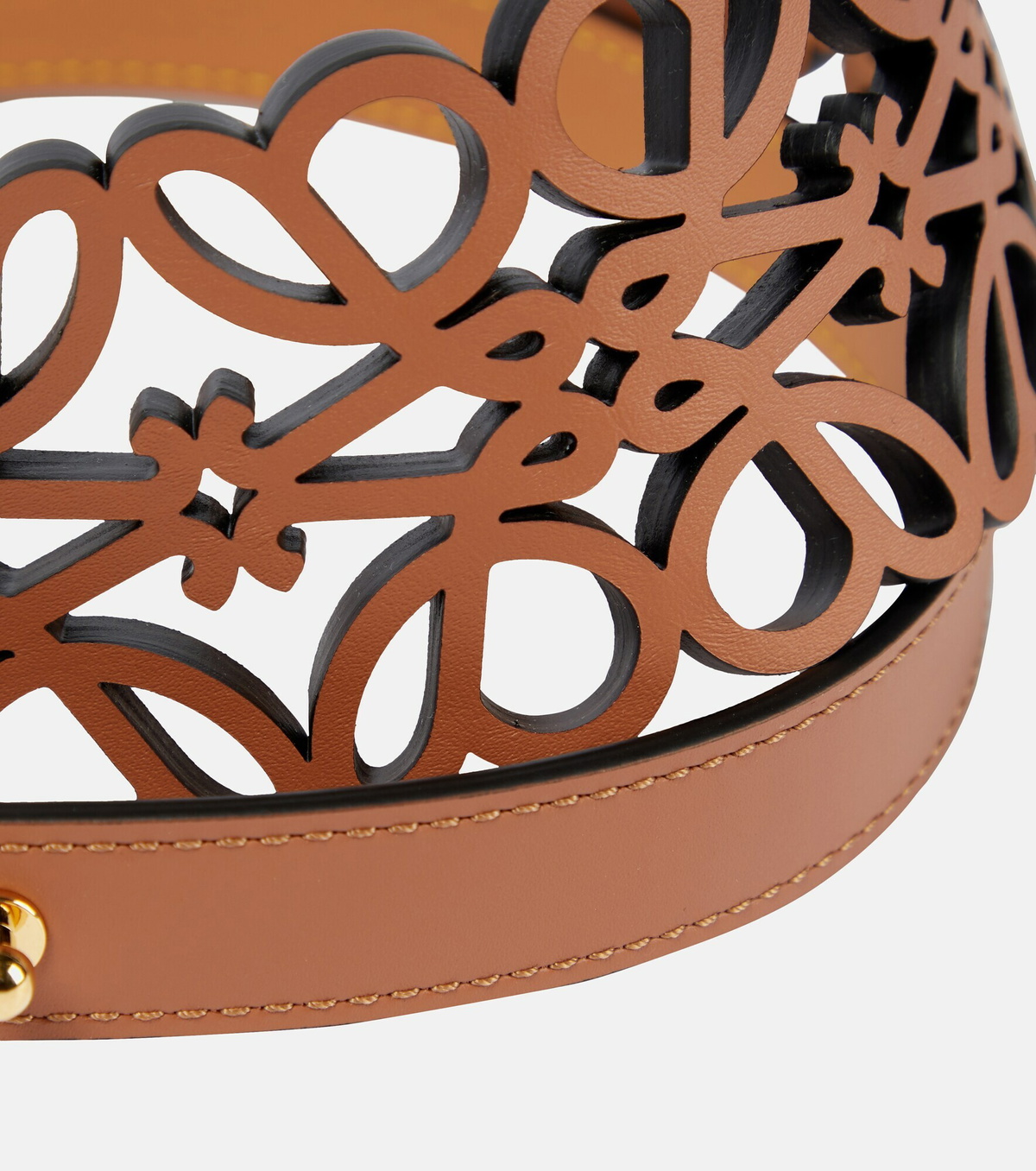Loewe - Anagram cutout leather belt Loewe