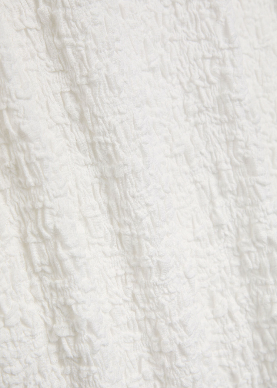 Eileen Fisher Textured Fine-knit T-shirt Ivory