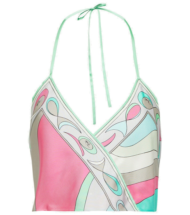 Photo: Pucci Iride silk bra top