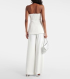 Self-Portrait Bridal embellished crêpe jumpsuit