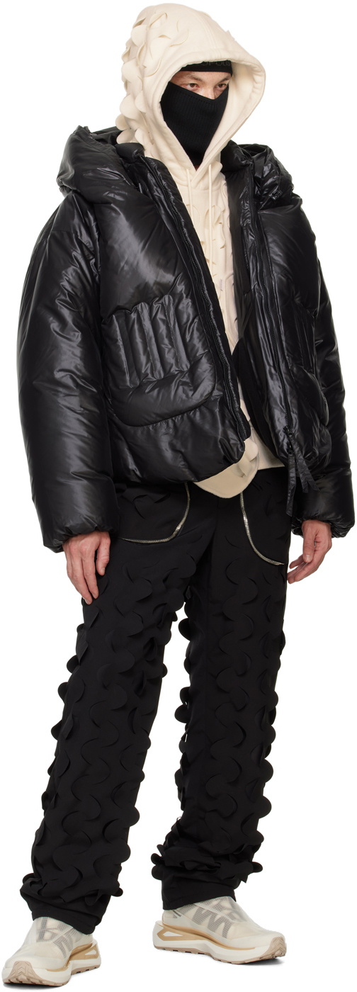 Juntae Kim Black Quilted Spiral Down Jacket