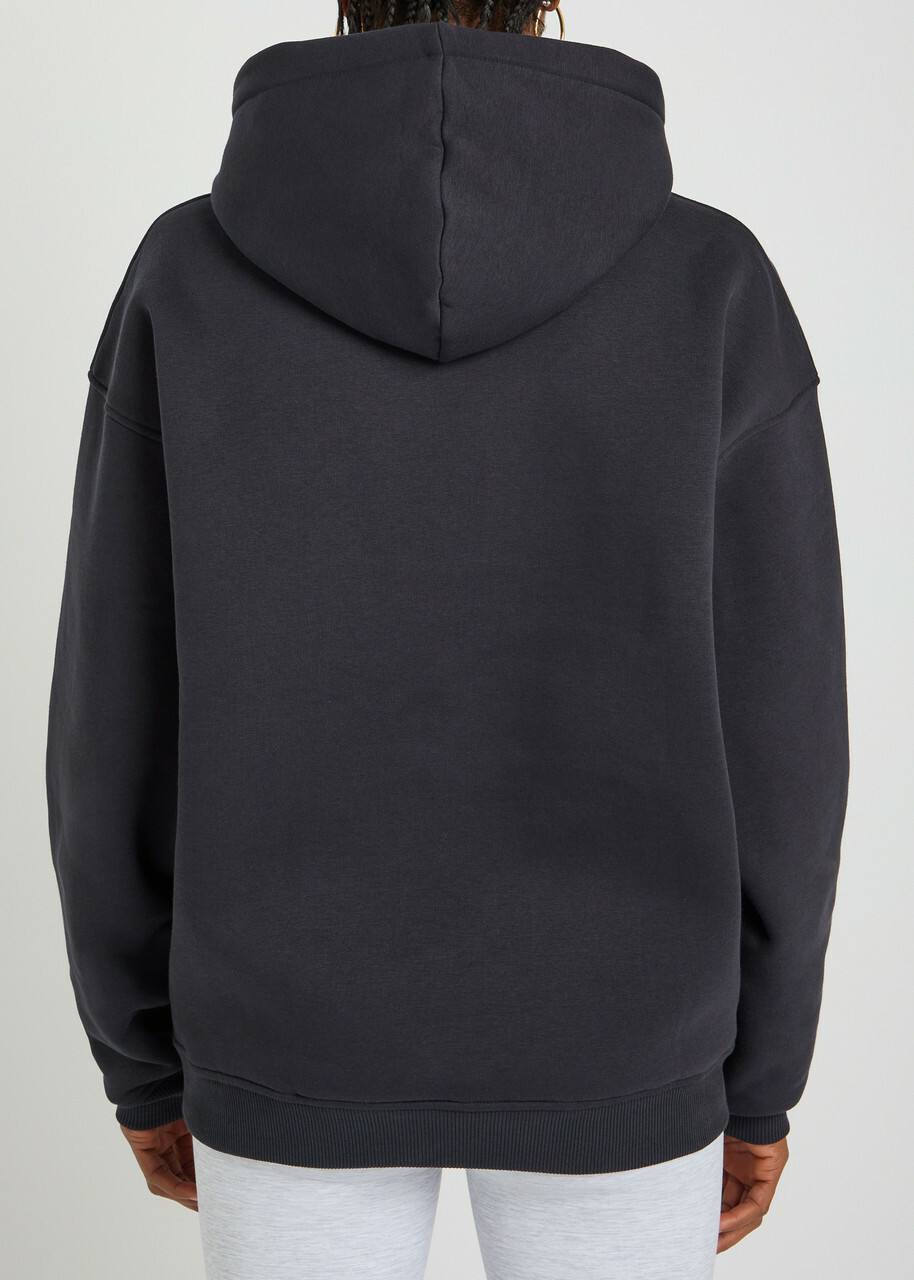 Tala Logo-embroidered Hooded Cotton-blend Sweatshirt Navy