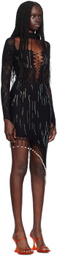 Poster Girl Black Embellished Midi Dress
