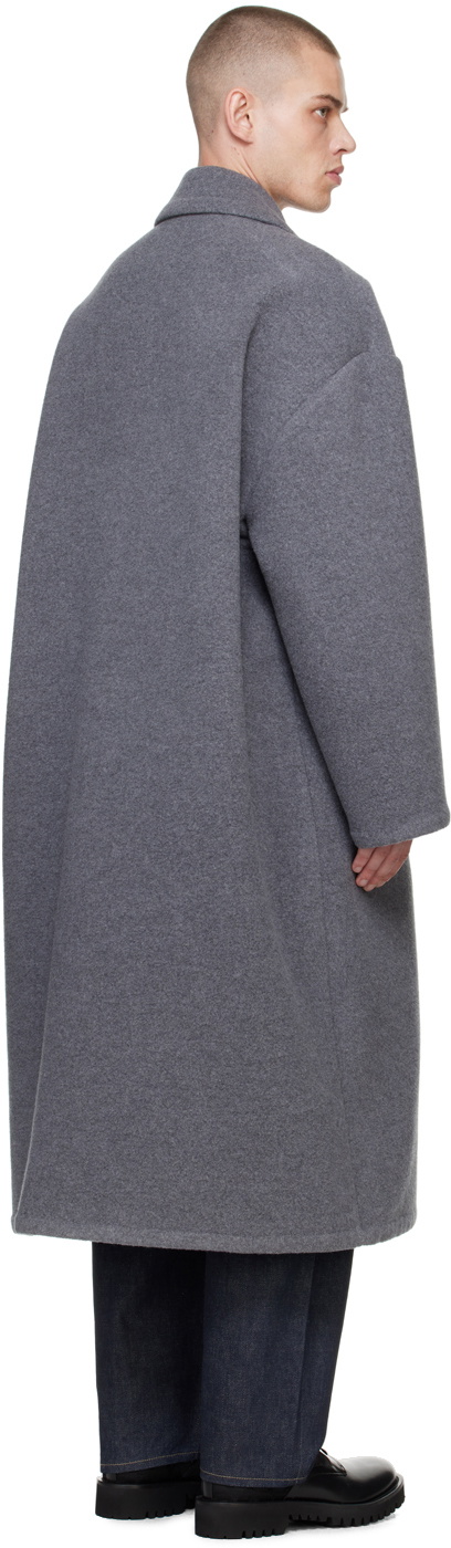 Valentino Gray Virgin Wool Coat