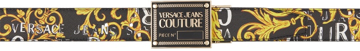 Photo: Versace Jeans Couture Black & Yellow Logo Couture Reversible Belt