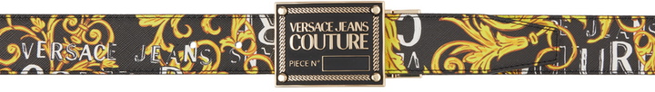 Photo: Versace Jeans Couture Black & Yellow Logo Couture Reversible Belt