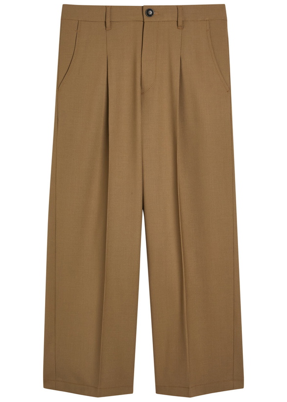 Photo: Maria Mcmanus Wide-leg Stretch-wool Trousers Caramel