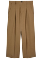 Maria Mcmanus Wide-leg Stretch-wool Trousers Caramel