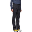 Marni Navy Techno Whipcord Trousers