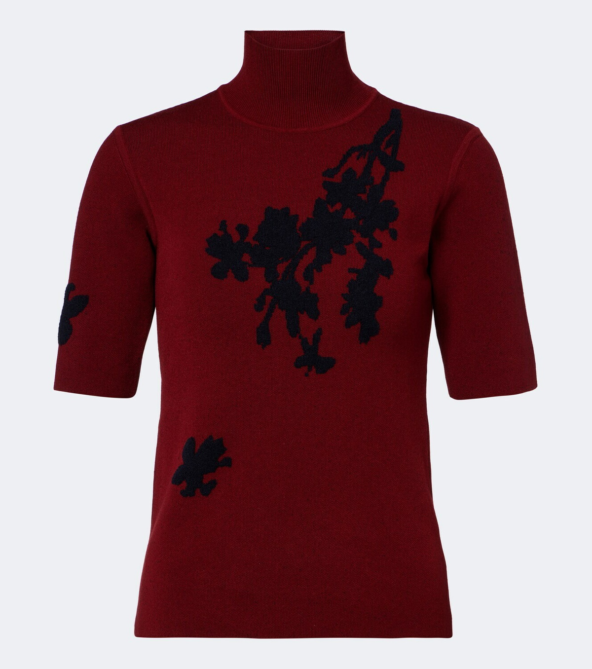 Erdem Floral jacquard turtleneck sweater