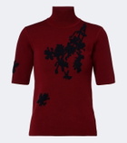 Erdem Floral jacquard turtleneck sweater