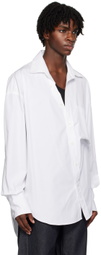 Marina Yee White Maxi Fold Shirt