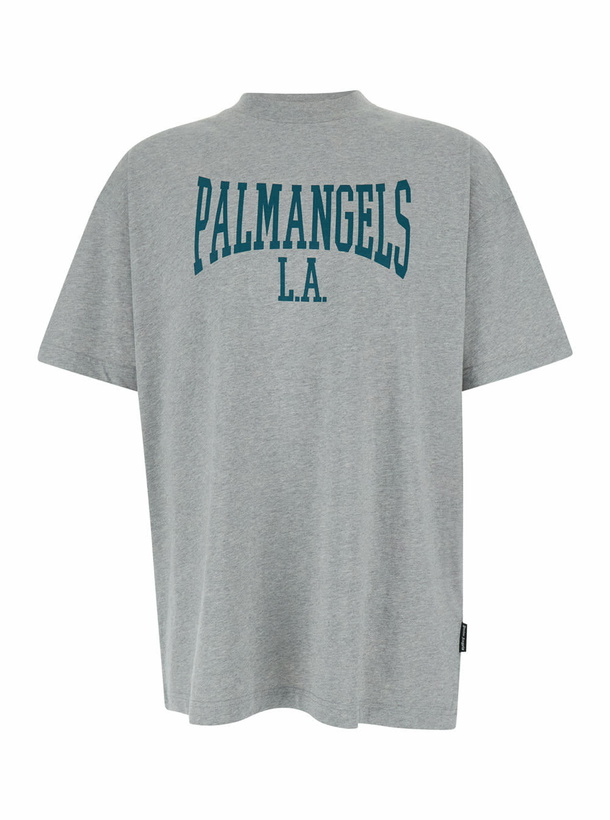 Photo: Palm Angels Logo Printed Crewneck T-shirt