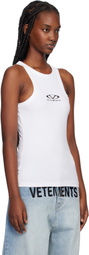 VETEMENTS White Oval Logo Tank Top