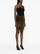 DOLCE & GABBANA - Leopard Print Chenille Mini Skirt