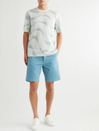 Mr P. - Garment-Dyed Cotton-Twill Shorts - Blue