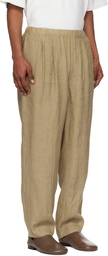 YLÈVE Khaki Linen Poplin Trousers