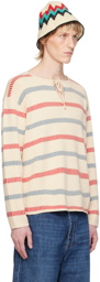 Bode Off-White Bay Stripe Sweater