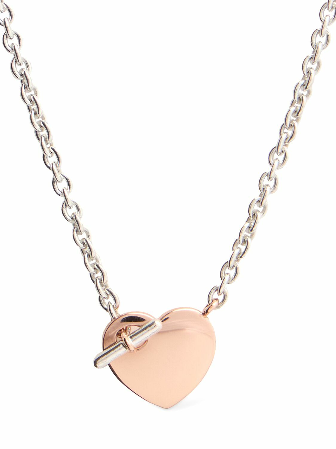 DODO Cuore 9kt Rose Gold Charm Necklace