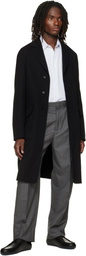 Jil Sander Black Melton Coat