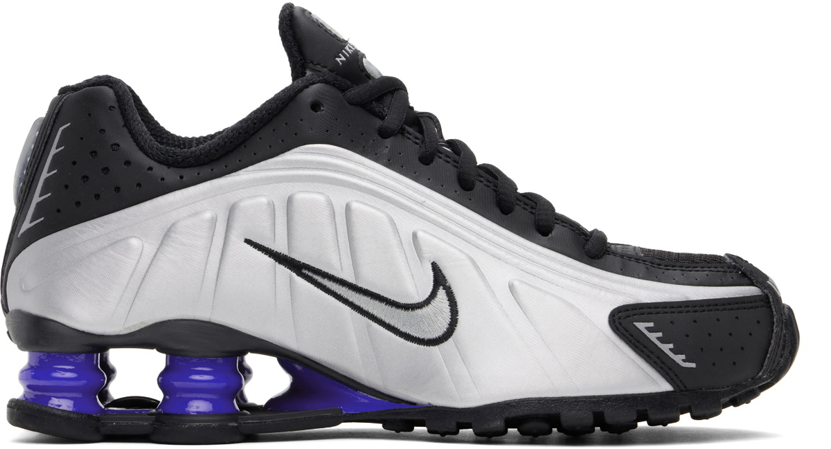 men nike shox r4 black