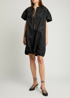 Dries Van Noten Dattia Cotton-poplin Mini Dress Black