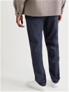 SUNSPEL - Pleated Garment-Dyed Cotton-Blend Drill Trousers - Blue - UK/US 32