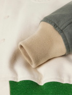 Visvim - Colour-Block Logo-Appliquéd Wool and Linen-Blend Varsity Jacket - Green