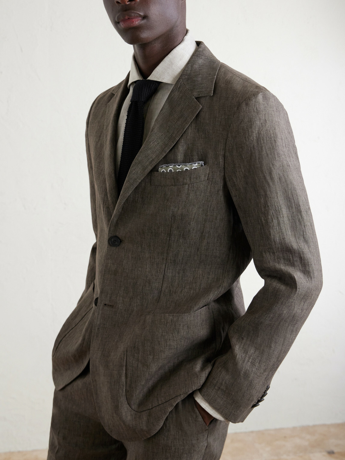 Sunspel - Linen Suit Jacket - Brown