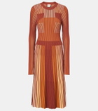 Tod's Knitted pleated midi dress