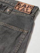 KAPITAL - Slim-Fit Embroidered Denim Jeans - Black