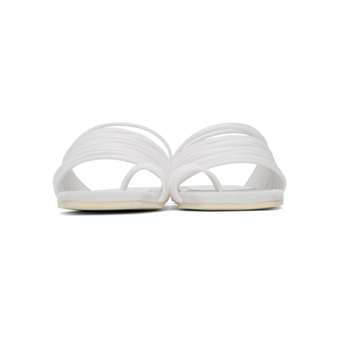 MM6 Maison Margiela White Multi Strap Toe Sandals MM6 Maison Margiela