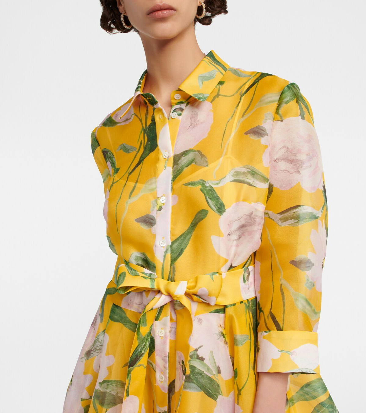 Carolina Herrera Floral silk chiffon gown