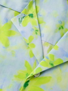 Marni - Convertible-Collar Floral-Print Cotton-Poplin Shirt - Blue