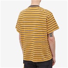 Brain Dead Men's 94 Striped T-Shirt in Orange Multi