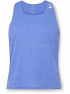 Nike Running - AeroSwift Slim-Fit Perforated Dri-FIT ADV Tank Top - Blue