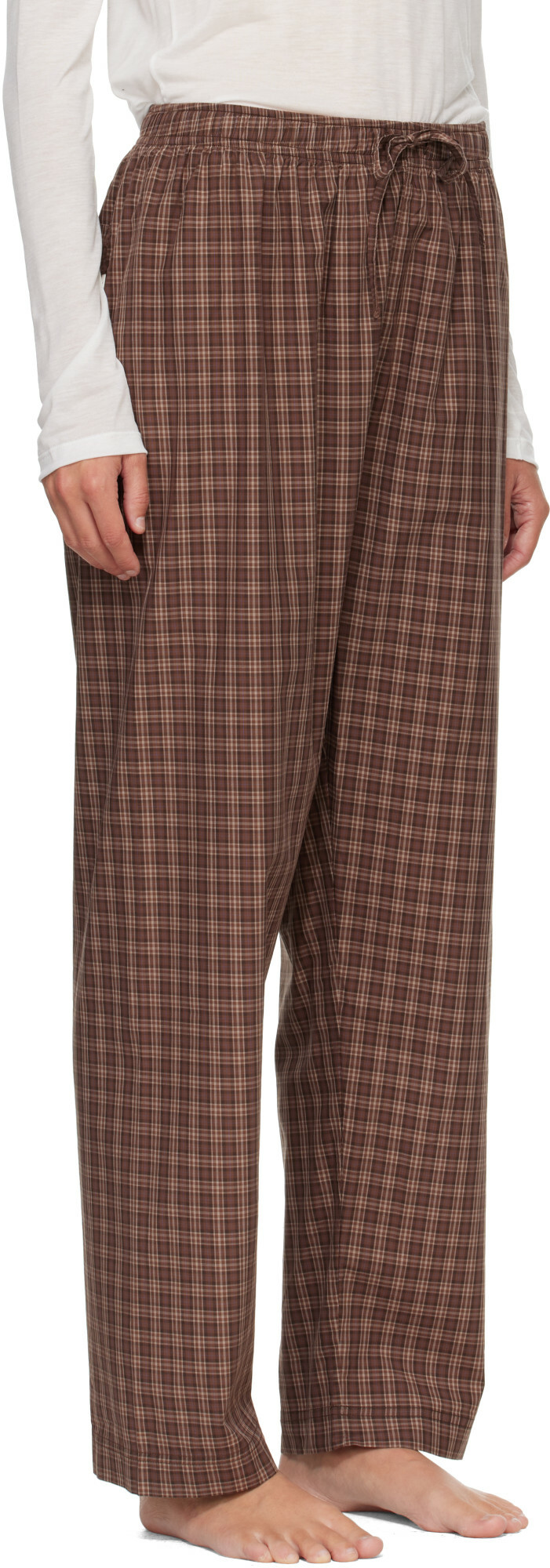 Tekla Brown Fine Twill Pyjama Pants