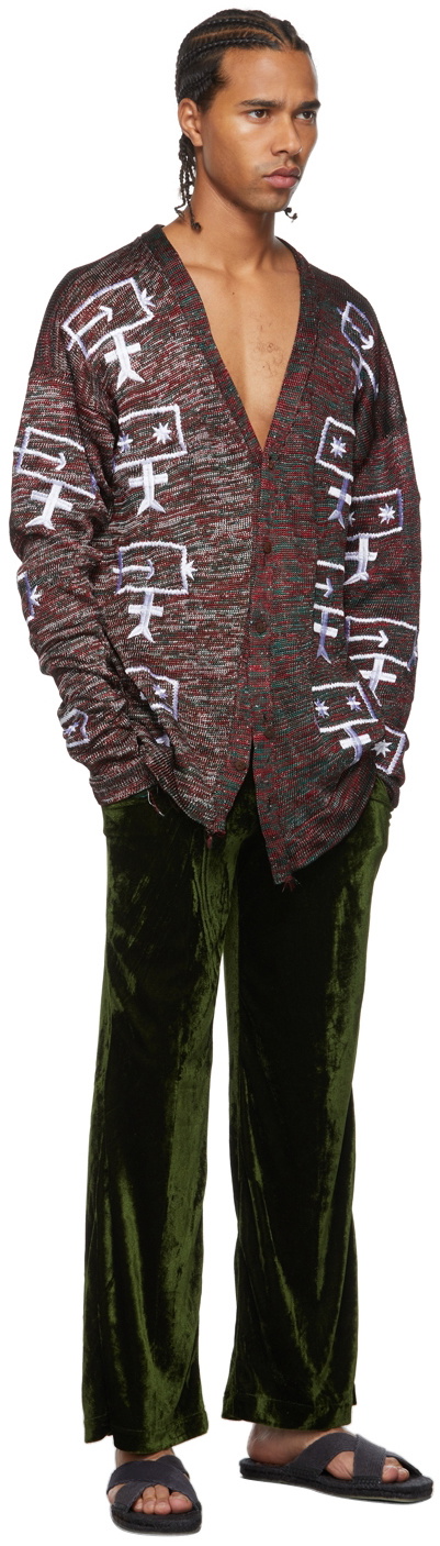 Bloke Green Velour Trousers