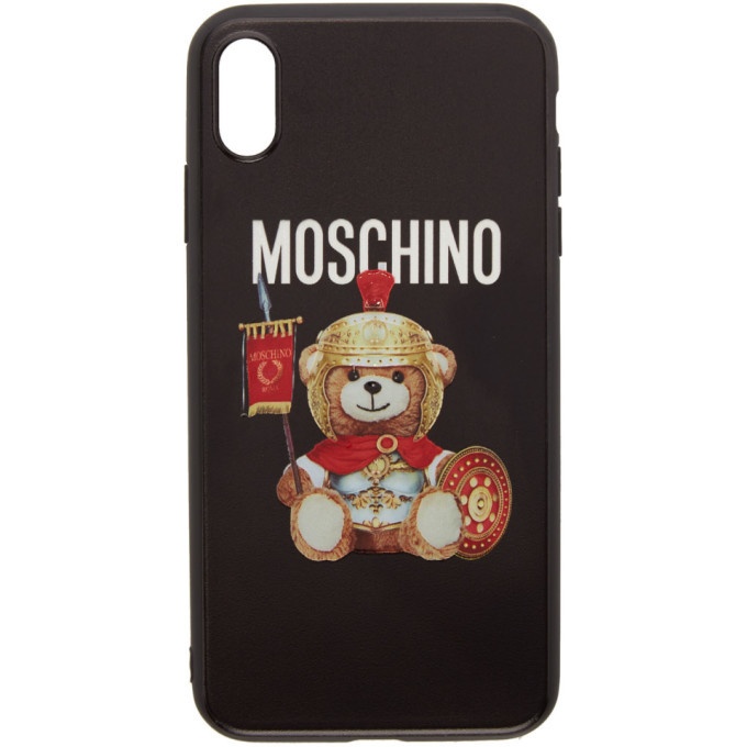 Photo: Moschino Black Roman Teddy Bear iPhone XS Max Cover