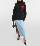 Ami Paris Ami de Cœur wool turtleneck sweater