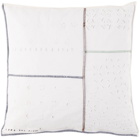 Luna Del Pinal White Embroidered Multi Overlock Cushion