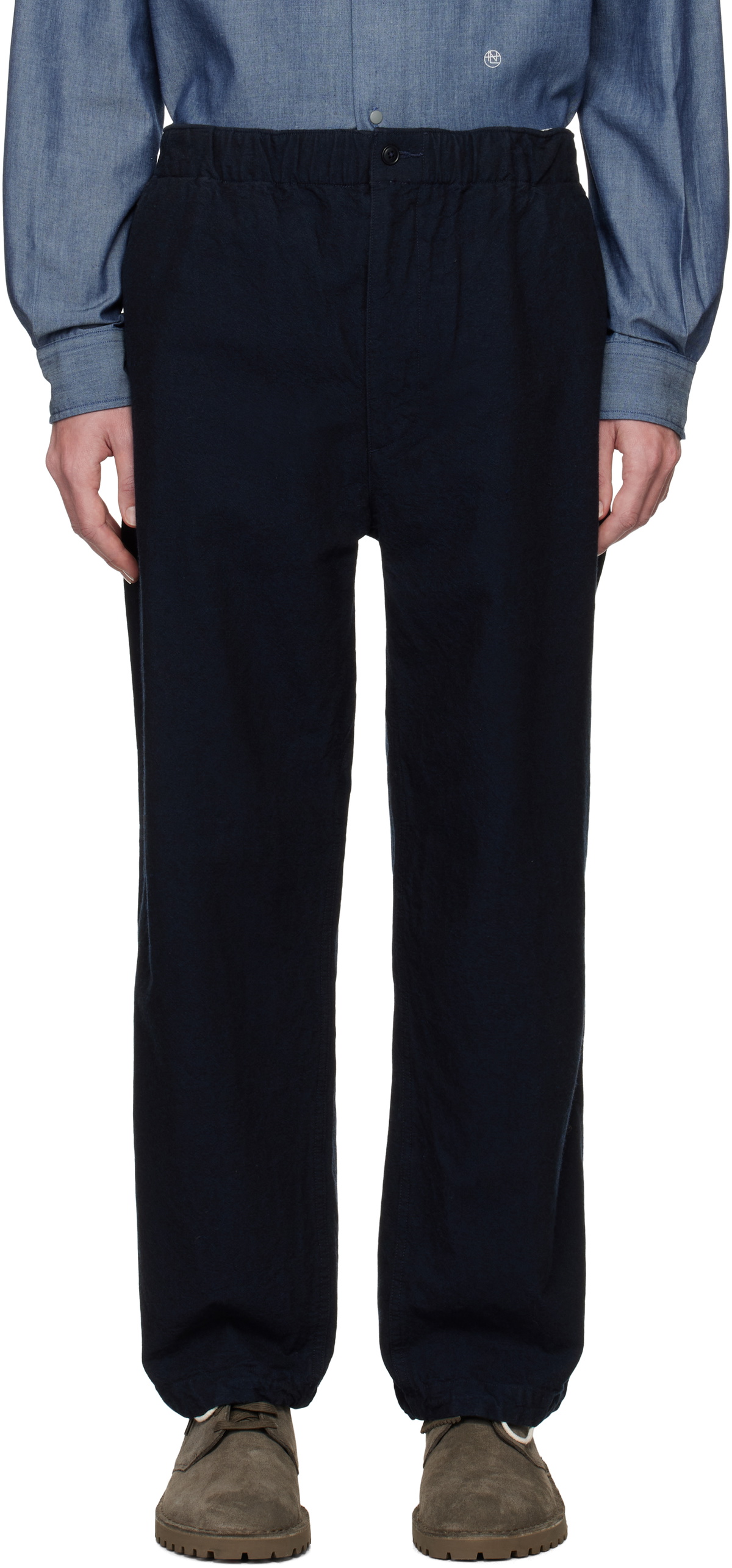 Sea Fiora Tropical Wool Pants in Navy