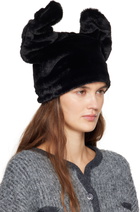 OPEN YY Black Fleece Wire Beanie