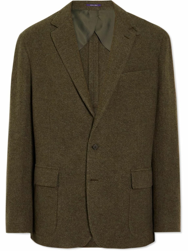 Photo: Ralph Lauren Purple label - Loden Cashmere and Wool-Blend Felt Suit Jacket - Green