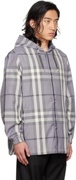 Burberry Gray Reversible Vintage Check Jacket