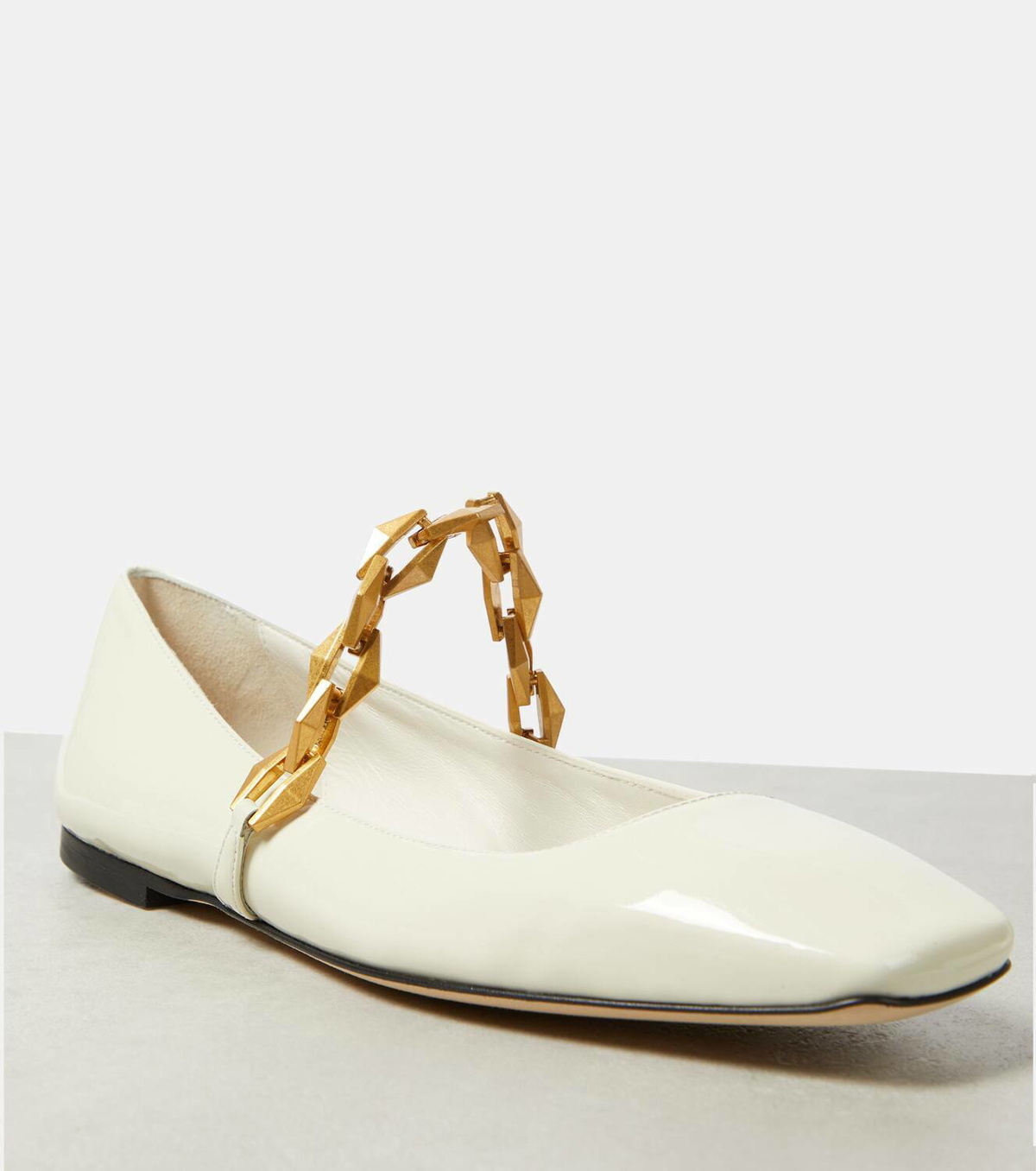 Jimmy Choo Diamond Tilda patent leather ballet flats